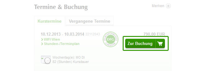 WIFI Wien Buchungen
